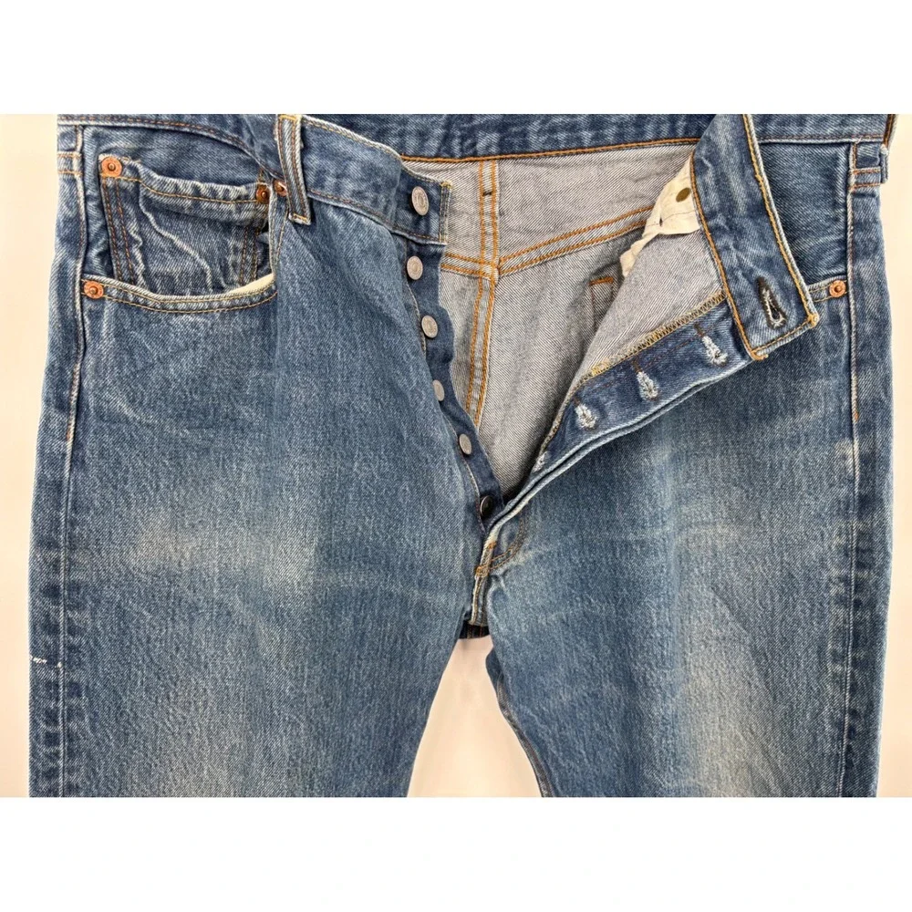 Levis 501 Men's 38x33 Y2K Era 2000's Light Distress Faded Skater / grungey Wash